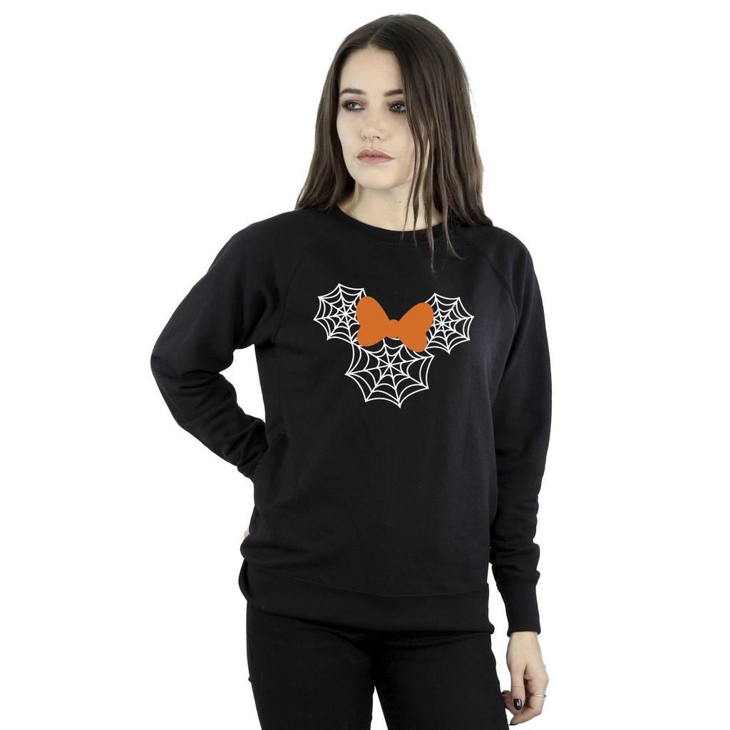 Disney Womens/Ladies Minnie Mouse Spider Web Head Sweatshirt