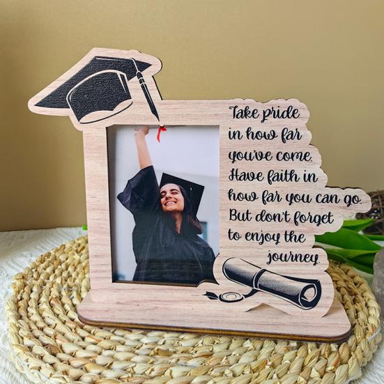 1 Set Picture Frame Graduation Picture Display Frame DIY Wooden Photo Frame for Home Desktop Decoration
