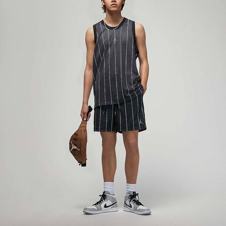 Jordan Striped Number Print Pullover Basketball Vest Men Tops Black DM1381-010