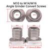 2Pcs Stainless Steel Angles Grinders Adapter Screws M10 To M14 And M16 Thread Adapter For Various Power Tool