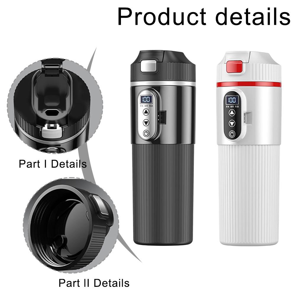 Electric Kettle Compatible with Both Cars and Trucks Spacious Capacity of 500ml Easy to Use Touch Control Interface
