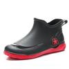 New couple food water shoes fashionable waterproof sleeve low tube men's water boots export rain boots on rainy days