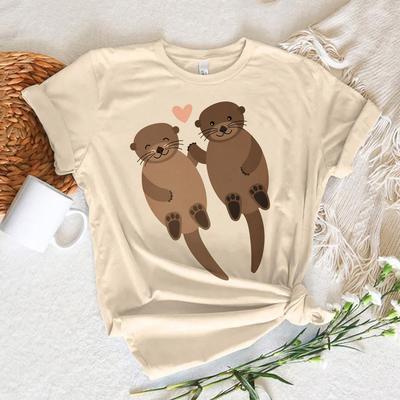 Otters Top Women Unisexga Graphic T Shirt Girl Designer Comic Funny Clothing
