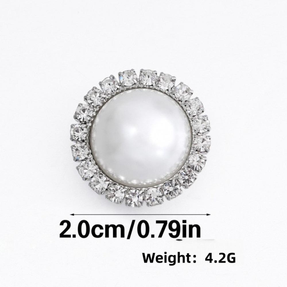 Gifts Round Rhinestone Cufflinks Rhinestone DIY Button Cover Beads Sewing Accessories Shirt Button Clip Formal Attire