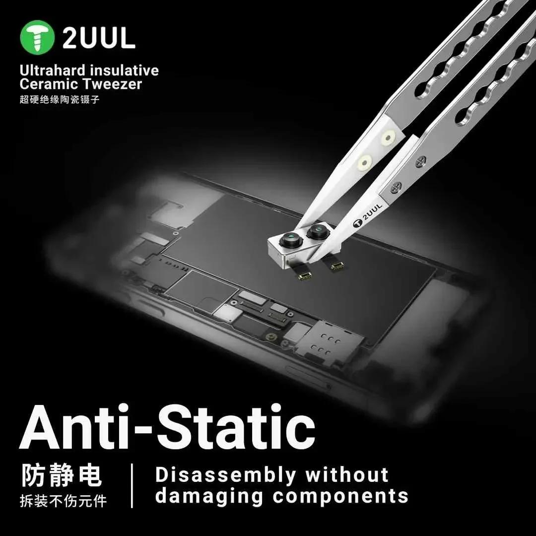 

2UUL TW31 3D Hand Polish Tweezers For Phone Repair For Flying Hard Wire Everyday Forceps Super Hard Extra-point Tweezers China Mainland