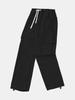 IKALOOK Spring/Autumn Loose Fit Elastic String Cargo Pants Dpt122