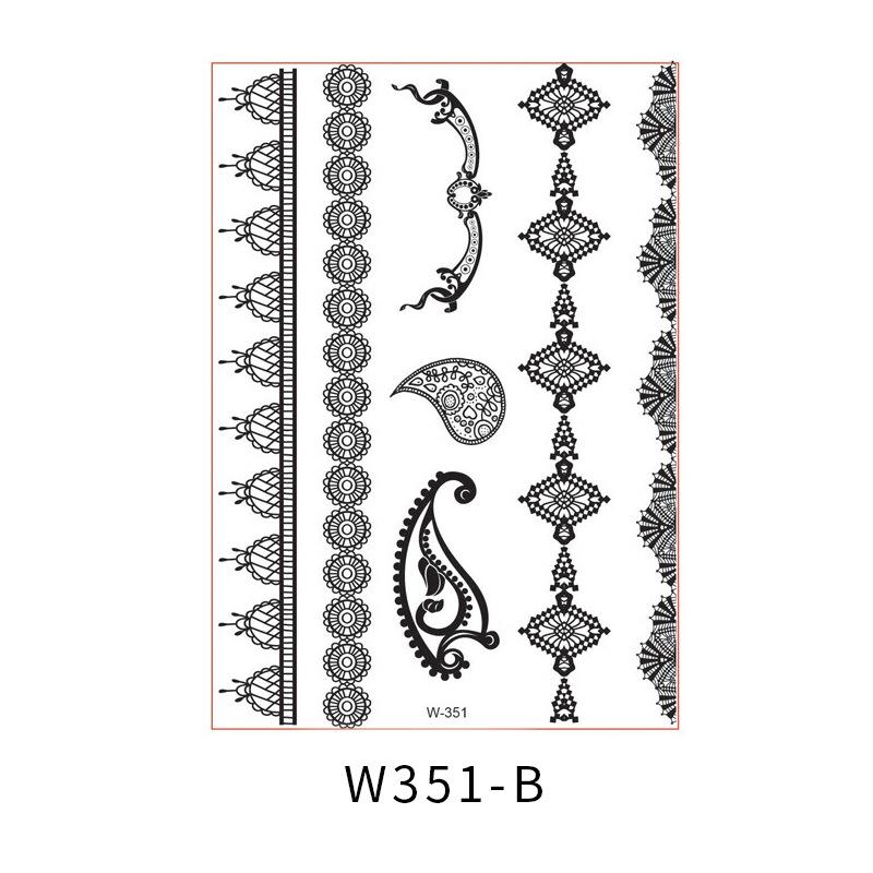 Beauty Sticker Black Tattoo Sticker Temporary Tattoo Waterproof Tattoo Sticker