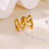 Stainless Steel Geometric Open Rings For Women Men Gold Color Stainless Seel Ring Wedding Aesthetic  Punk Jewelry Bague