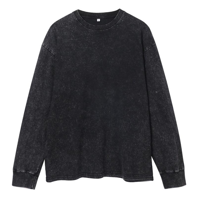 Retro Pánské Dámské Nadměrné Podzimní Oblečení Vintage Bavlna Dlouhý Rukáv Trička Topy Halenka Spodní Prádlo Streetwear Módní Oblečení