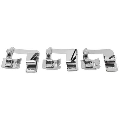 3Pcs Rolled Hem Presser Foot 48in 68in 88in Stainless Steel Easy Installation Rolled Hem Foot