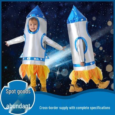 Kids' Astronaut Rocket Space Suit Costume for Sports Day and Performances