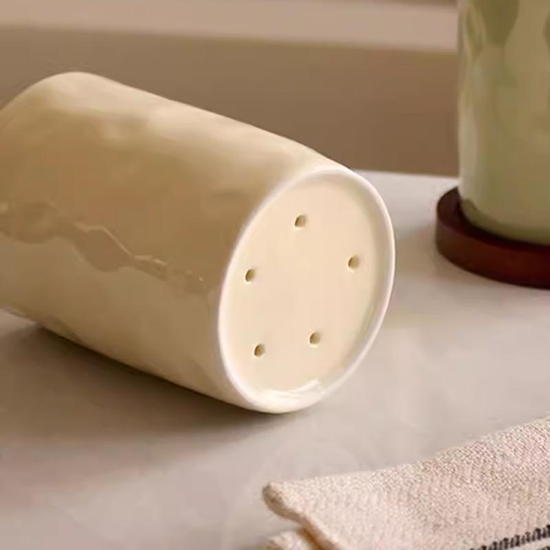 Irregular Ceramic Chopstick Storage Rack for Household Kitchen Storage Quick Chopstick Holder Countertop Drain Chopstick Holder