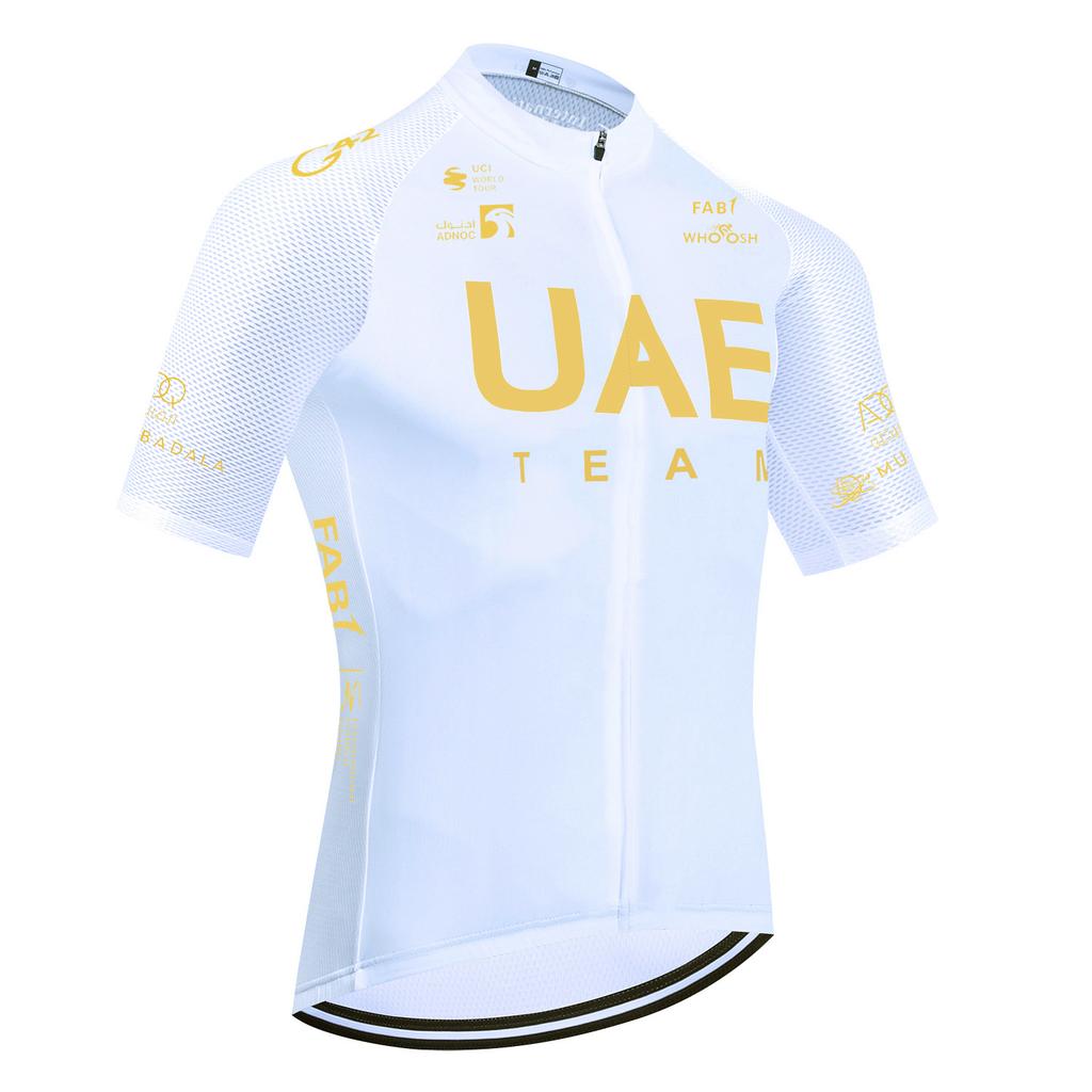 2025 Black Gold Cycling Jersey UAE TEAM Bike Jersey Shorts Set Ropa Ciclismo Men Women Summer Pro Bicycle Maillot Clothing