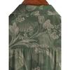 Men's Short Sleeved Shirt, Daily Fashion Printed Button Top, Chest Pocket Cardigan
