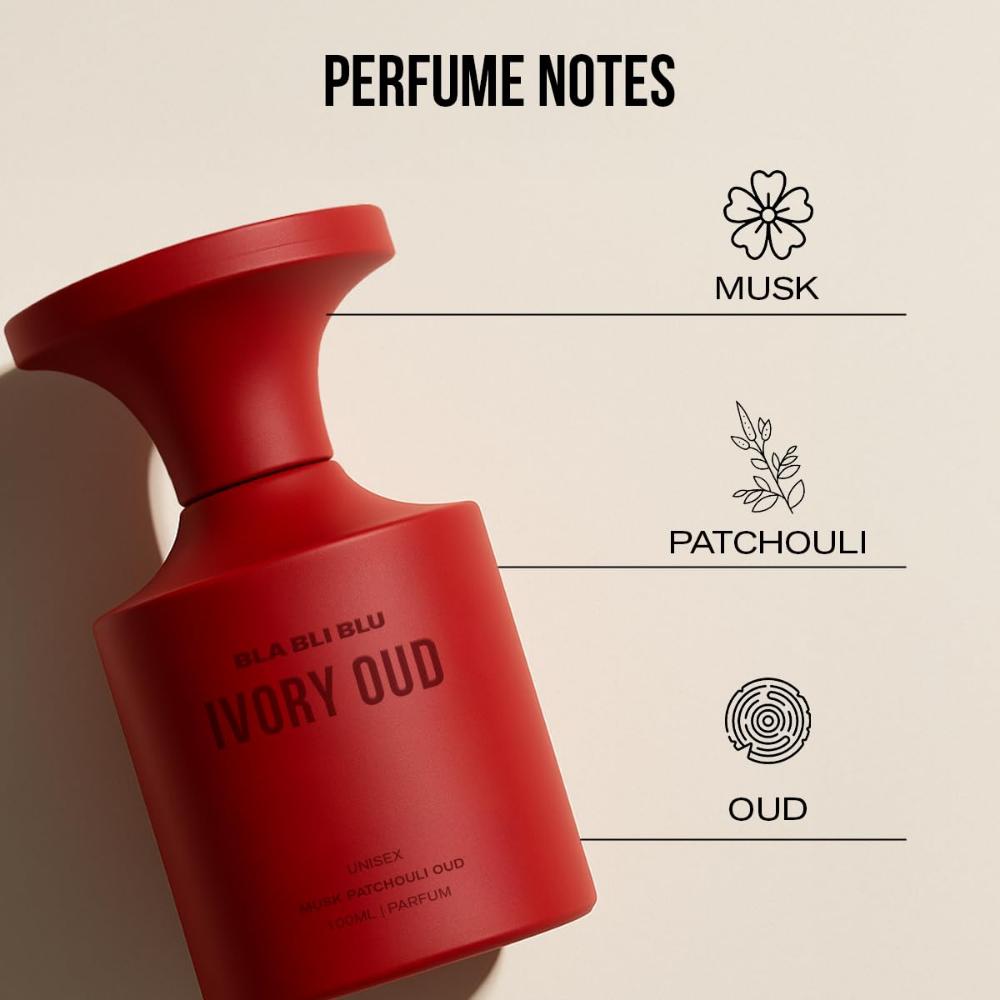 Ivory Oud Unisex-Parfüm für Männer & Frauen|100ml Lang anhaltende Parfüm-Düfte |Oud, Patschuli & Würzig-Noten|