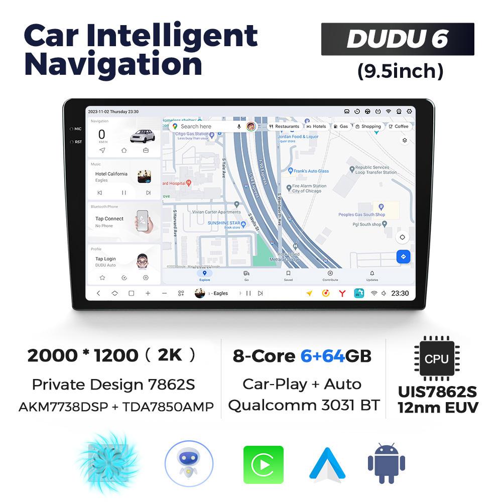 DUDU7 Universal 9.5" 10.36" 11.5" 13 Inch Android Car Radio Stereo Multimedia Video Player GPS CarPlay Auto Intelligent Systems