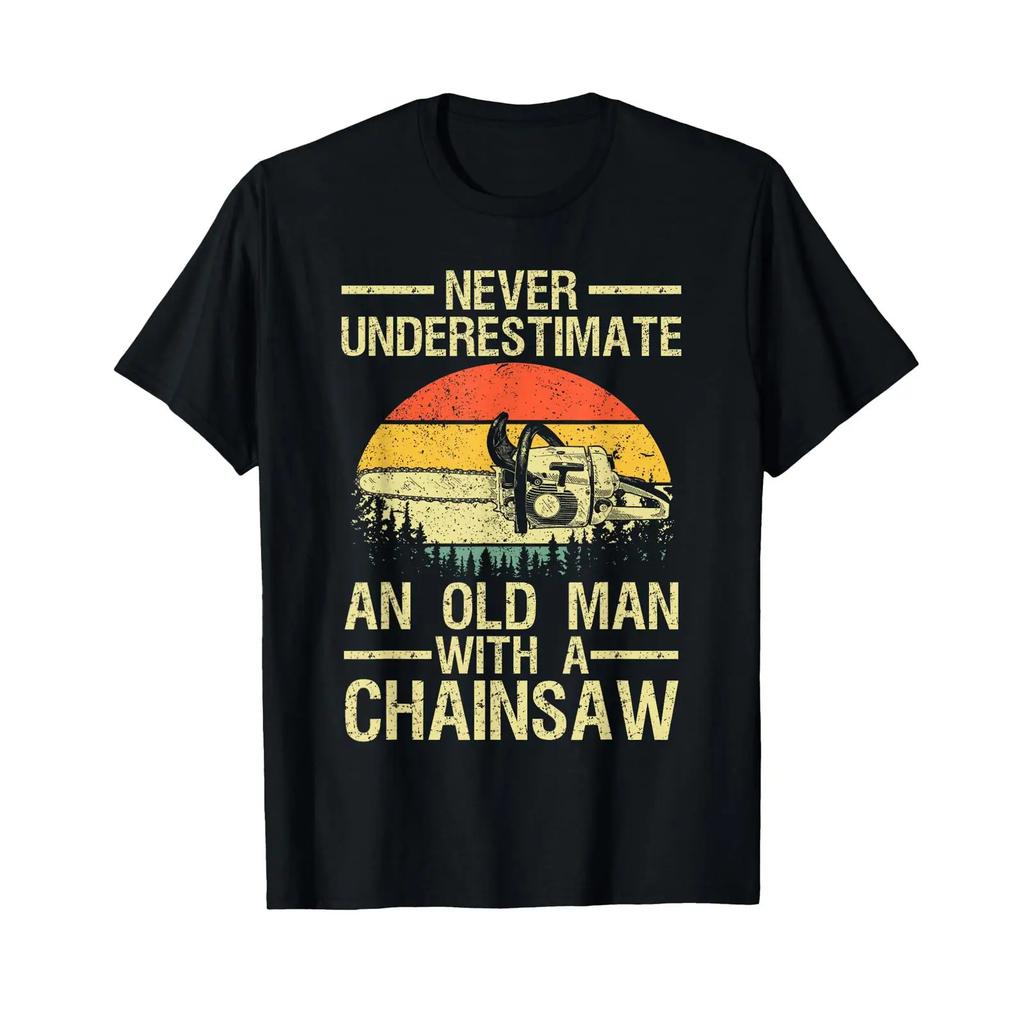 Funny Lumberjack Design For Unisex Dad Logger Arborist Chainsaw T Shirt Vintage Soft Unisex Top For Everyday Wear