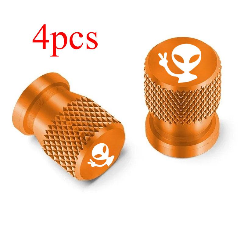 4pcs Alien Car Wheel Tire Valve Cap Stem Air Cover Car Styling Truck Car Motorbike Bike Accessorie