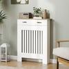 Radiator Cover with Storage Drawer, 78 x 19 x 97 cm, White