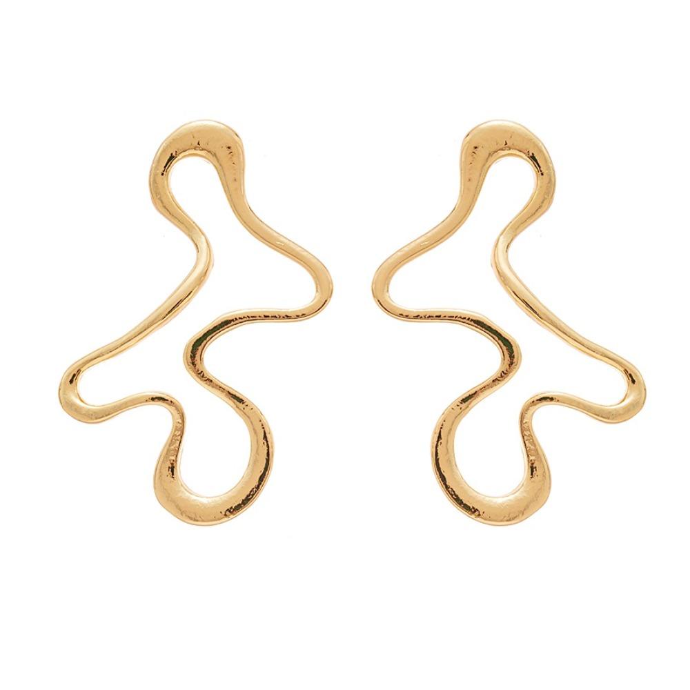 Hollow Geometry Geometric Earrings Minimalist Design Stud Earrings  Daily Wear