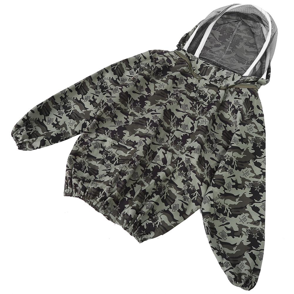 Foldable Beekeeping Protective Veil Jacket Double Zippered Bee Suit Beekeeper Supplies