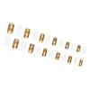 24Pcs Medium Square Press On Nail Full Cover Gold and White Maple Leaves Design Glossy Full Cover False Nail for Women