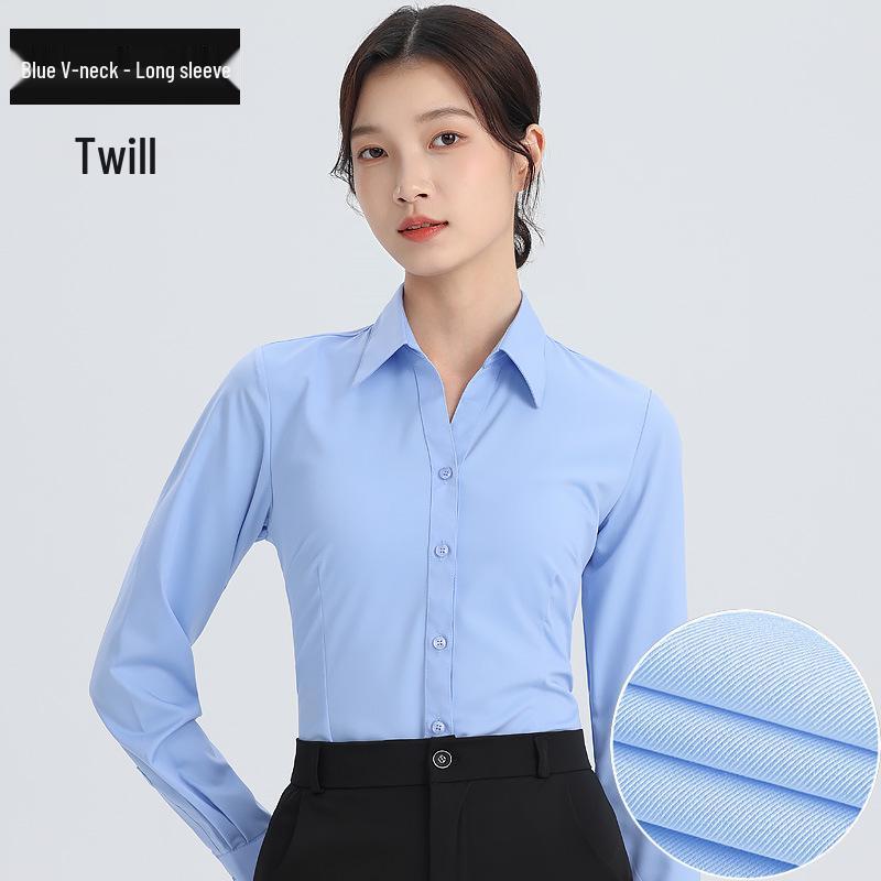 Cămașă Profesională cu Mânecă Lungă Albă pentru Femei - Primăvară/Toamnă Stil Coreean Croială Slim Top Formal