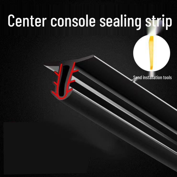 Car Soundproofing Rubber Sealing Strip for Dashboard, Console, and Windows Single Layer Center Console 1.6m with Pry Bar