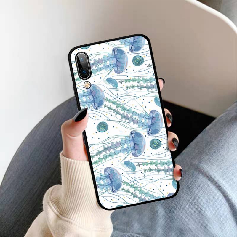 Cute Cartoon Jellyfishes  Phone Case for Vivo Y91C Y11 17 19 17 67 81 Oppo A9 2020 Realme C3