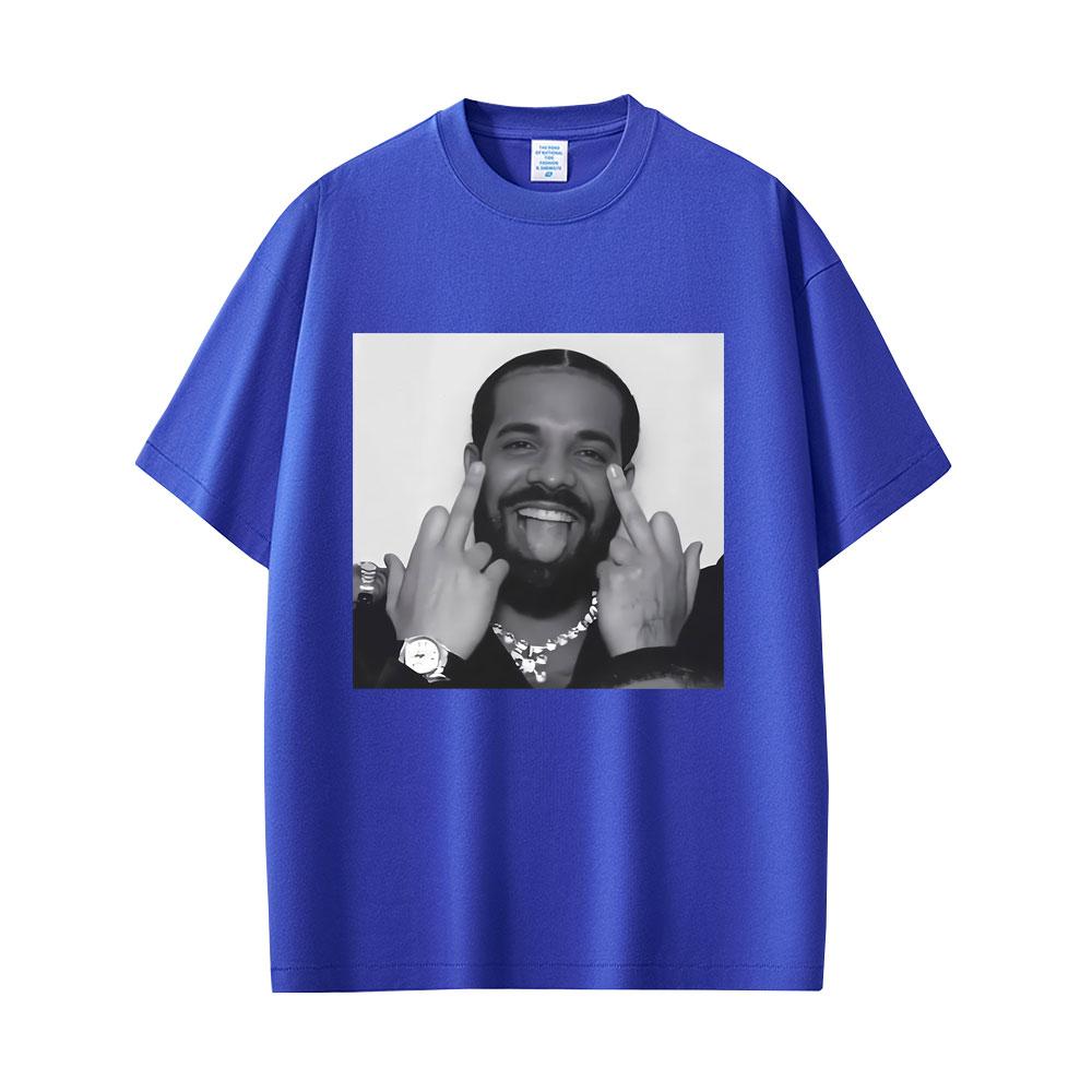Rapper Drake Gesto Amichevole Divertente Meme Maglietta Unisex Donna Casual Umorismo Magliette Manica Corta Unisex Hip Hop Vintage Top Maglietta
