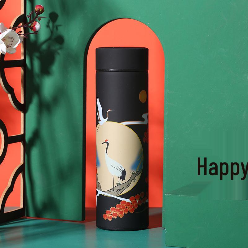 304 Stainless Steel Smart Thermos with Temperature Display - Chinese Style Custom Gift Cup