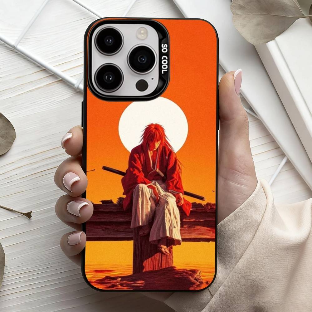 Anime R-Rurouni K-Kenshin-N Phone Case For iPhone17,16,15,14,13,12,11 Plus,Pro Max Black Candy silver phone case