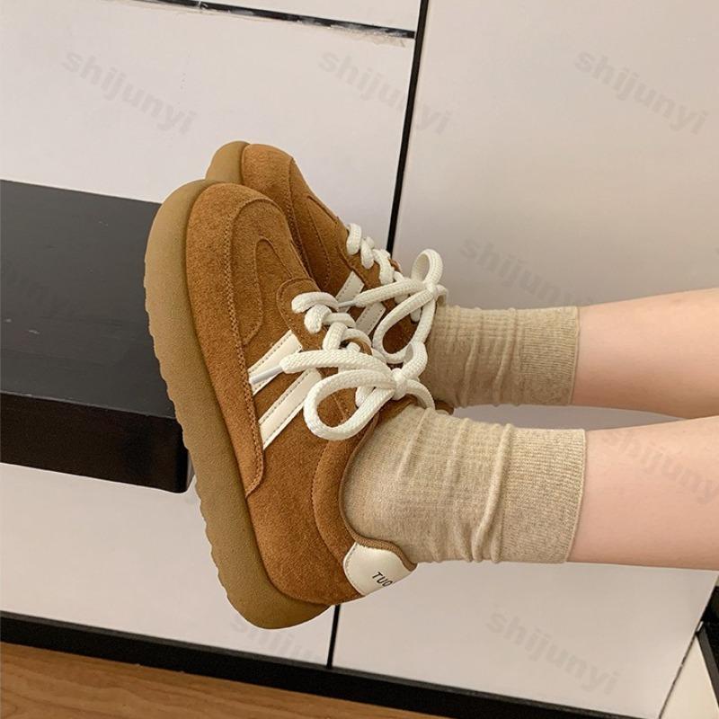 Women Vulcanized Shoes  Spring Autumn New Fashion Vintage Comfortable Board Shoes Lace Up Lightweight Soft Sole Casual Shoes