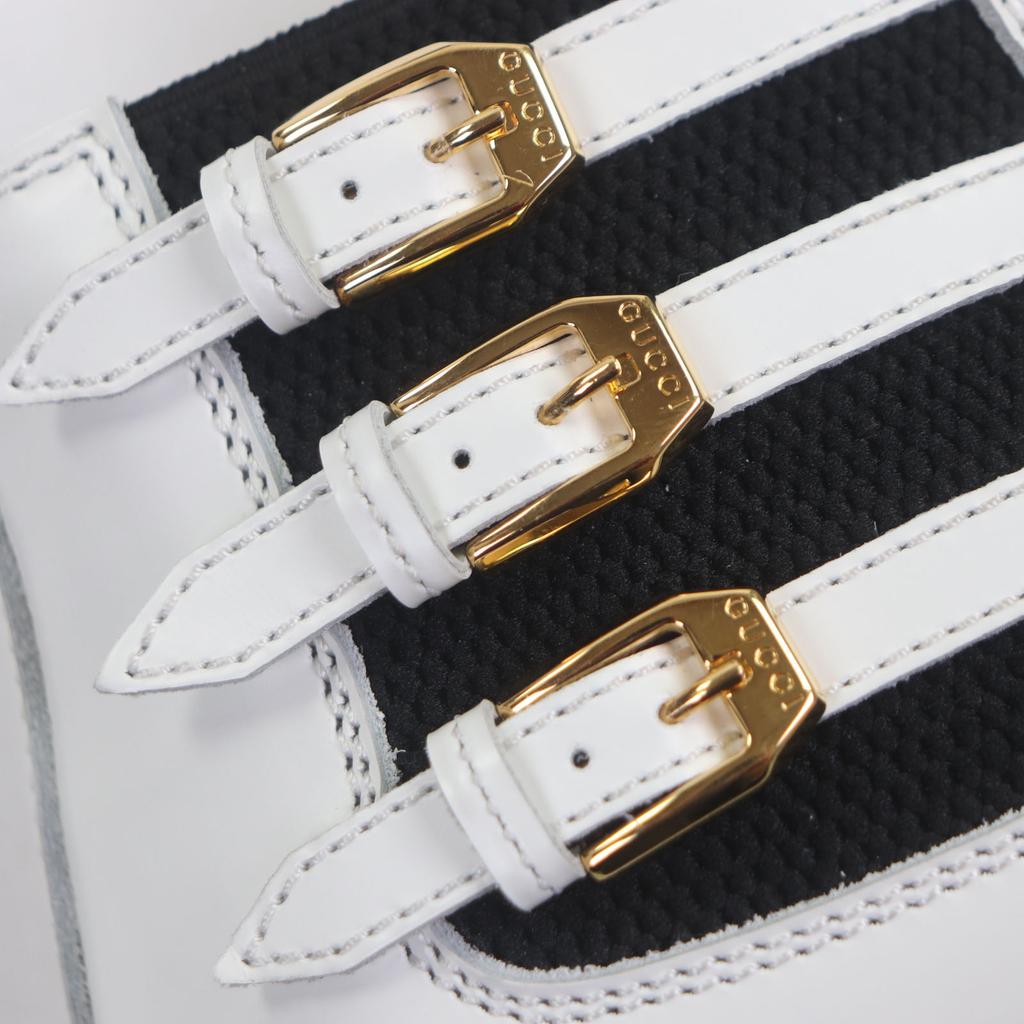 Pristine GUCCI short boots white leather mens 7.5 596918 Used