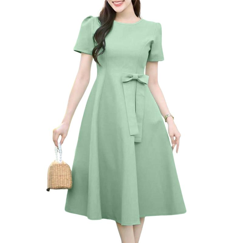 

ZANZEA Женское повседневное летнее платье с круглым вырезом и коротким рукавом 4XL