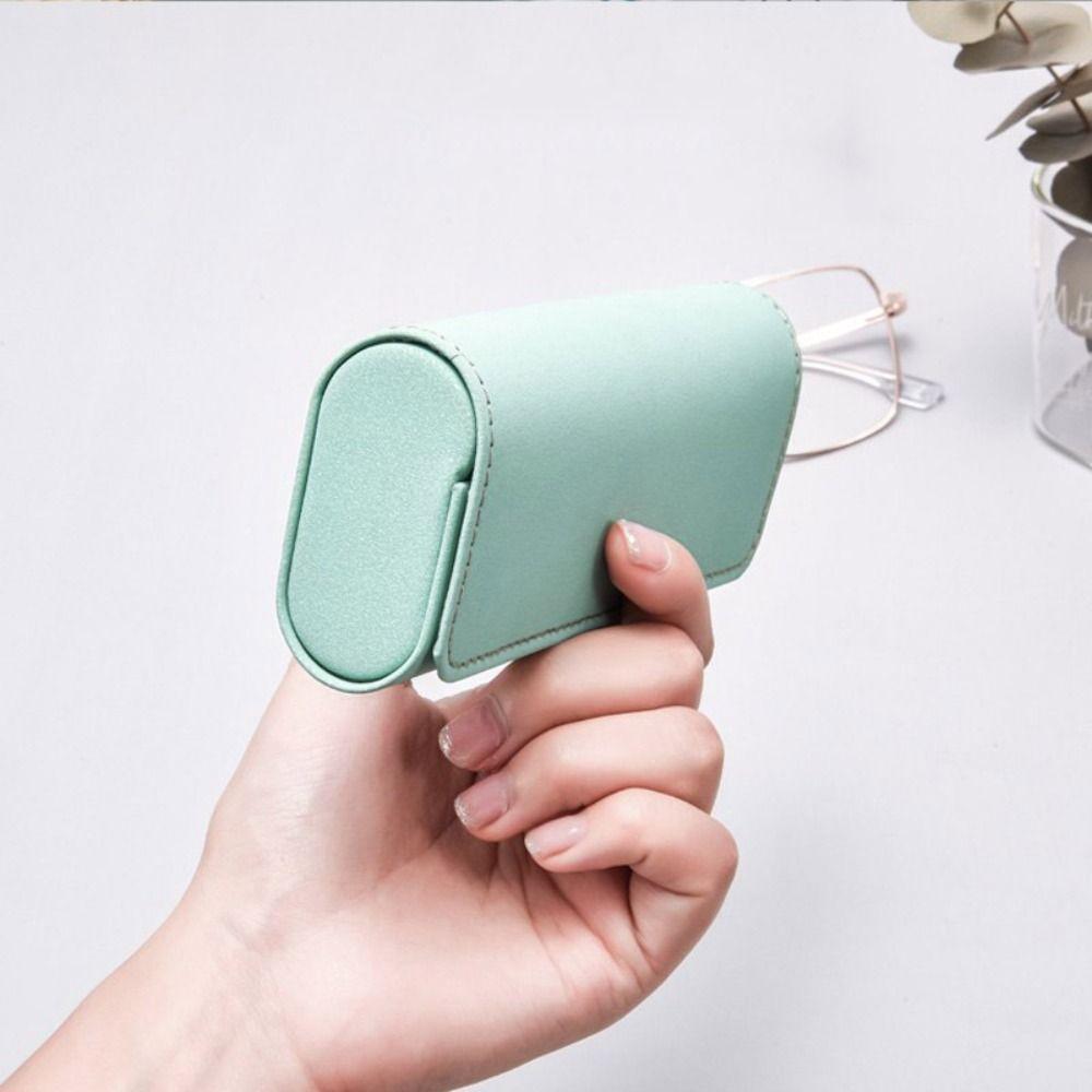 Anti-fall Pressure PU Leather Glasses Box Reading Glasses Eyewear Protector Case  Female