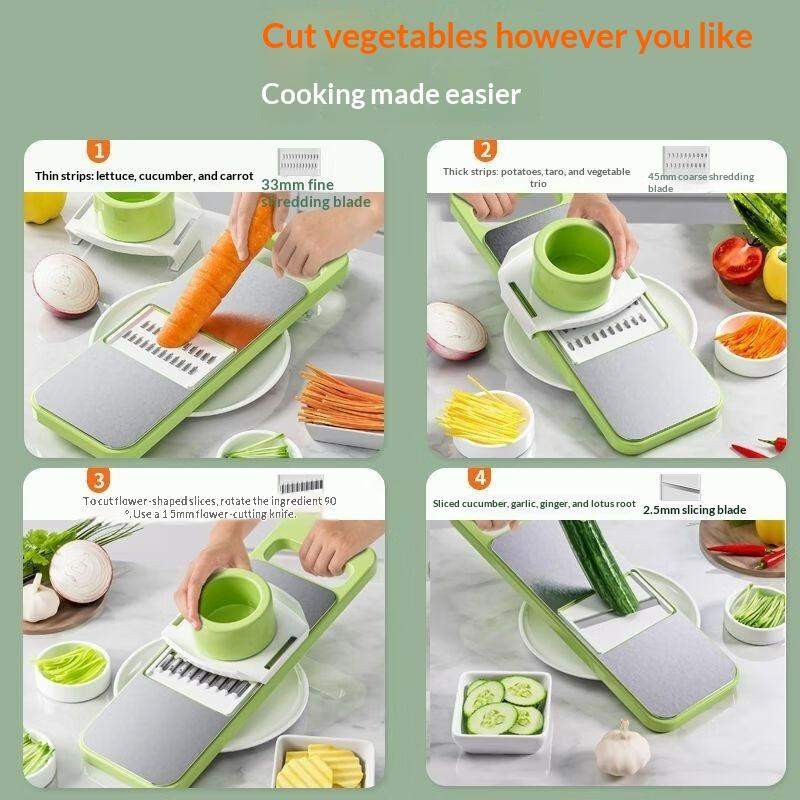 Multifunction Vegetable Slicer, Cutter, Chopper, Grater, Potato Slicer, And Shredder For Home Kitchen And Commercial Use