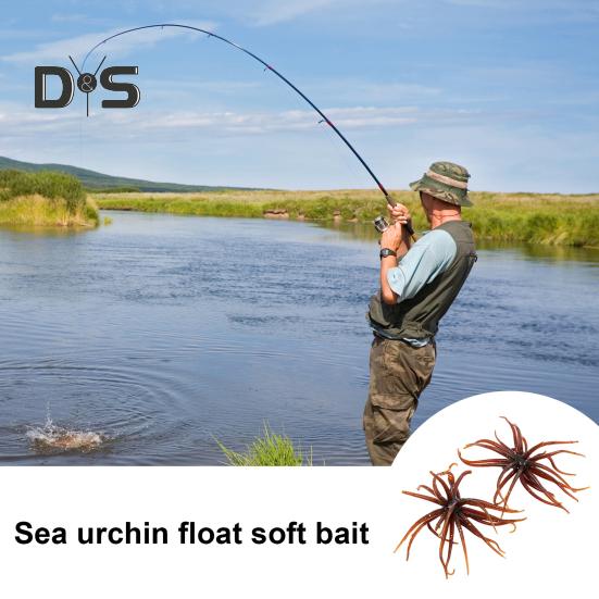 2 Bucăți 6.88CM/1.7G Momeală Moale Arici de Mare cu Fuste de Înot Colorate Atracție Artificială Accesorii Pescuit Bass Walleye Păstrăv Apă Sărată Apă Dulce