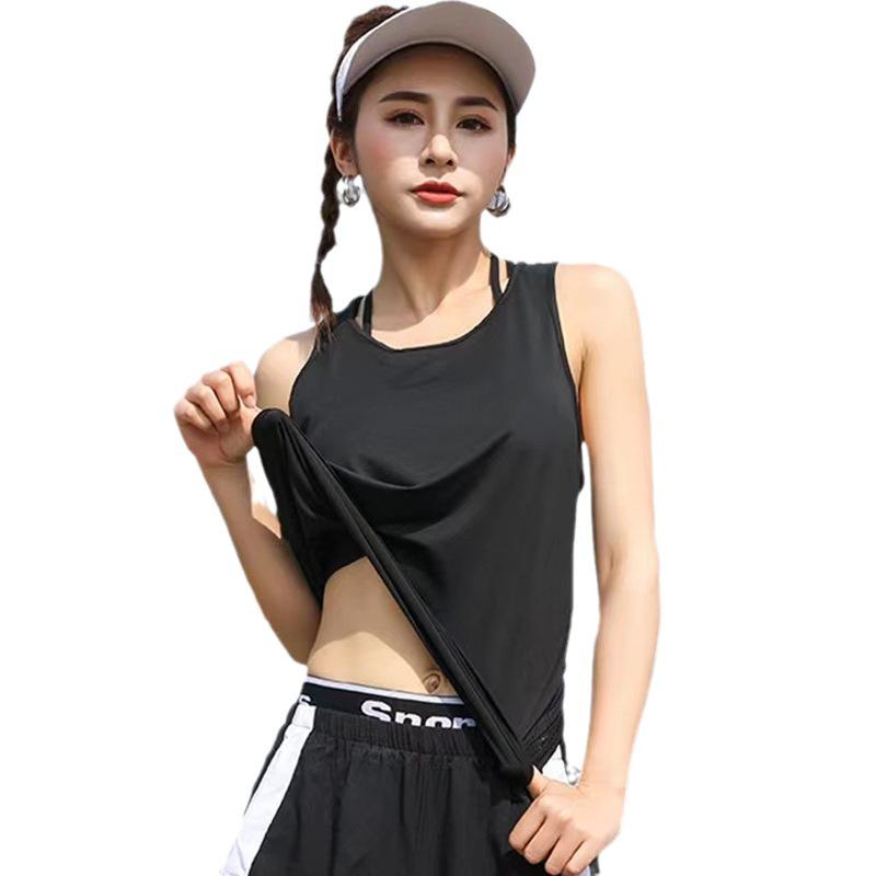 Women's Quick-Dry Racerback Yoga Tank Top - Loose Fit for Running & Fitness