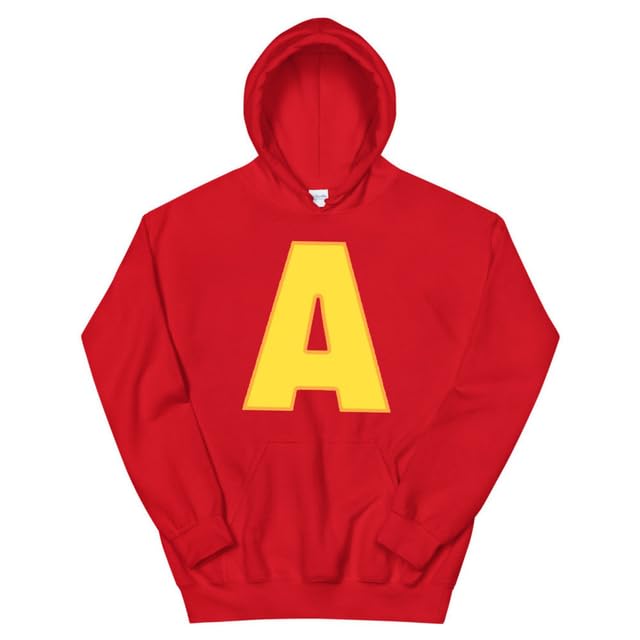 Letter A Funny Chipmunk Group Matching Halloween Hoodie Unisex Letter Print Pullover Oversized Y2k Hooded Sweatshirt 4XL