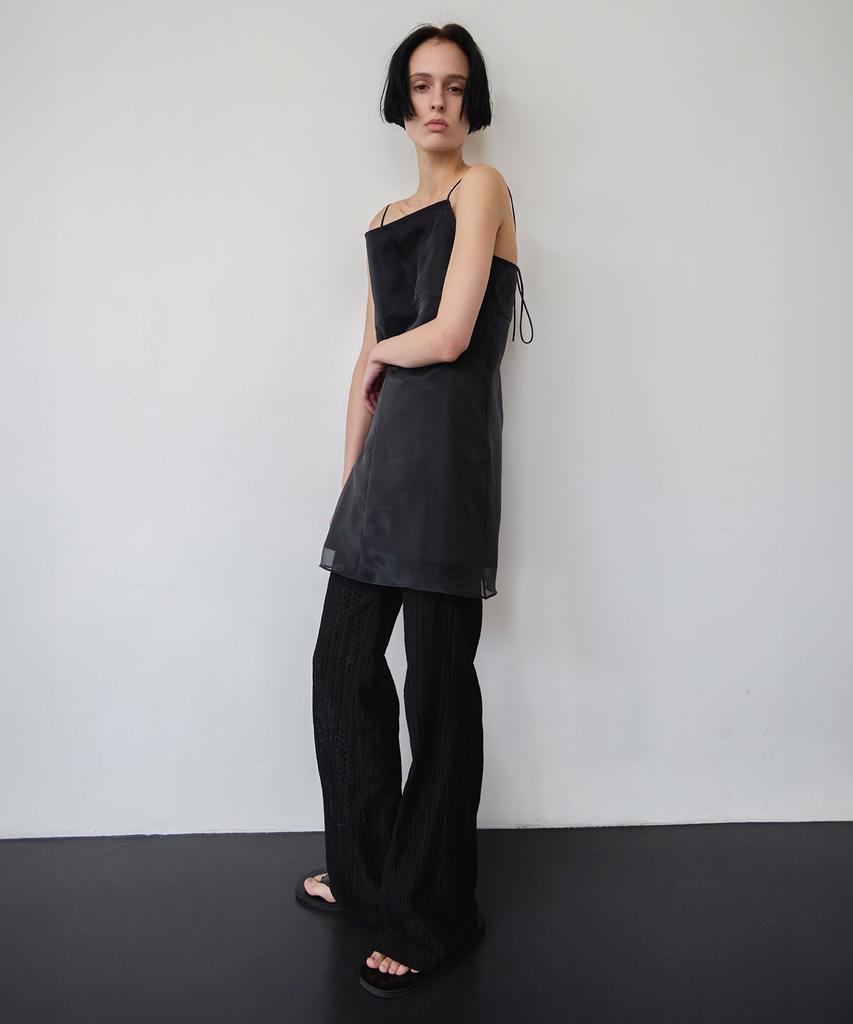 Leuba Layered Sheer Slip Dress - Black