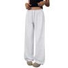 Damen Wide Leg Jogginghose Lockerer Gerader Schnitt mit Taschen für Freizeit und Sport