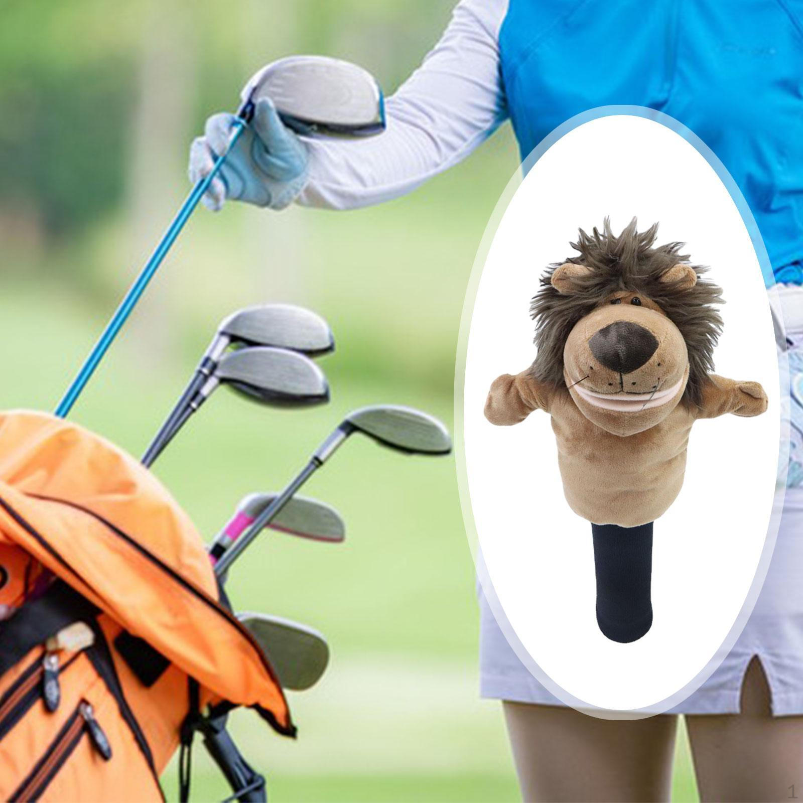 

Мягкий чехол для головы в виде животного для гольфа, деревянный защитный чехол для защиты головы для занятий спортом на открытом воздухе Lion