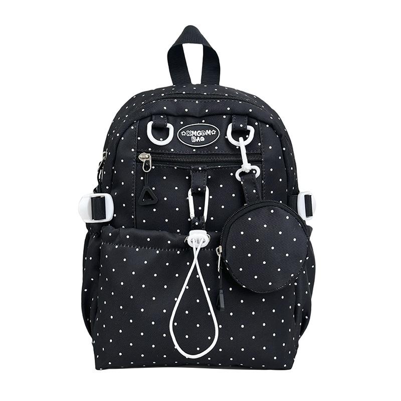 Schoolbag Korean version small fresh polka dot schoolbag female junior high school high school student college student casual backpack