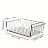 1pc hanging mesh basket iron material large capacity hanging cabinet under wall hanging wardrobe storage basket kitchen tools