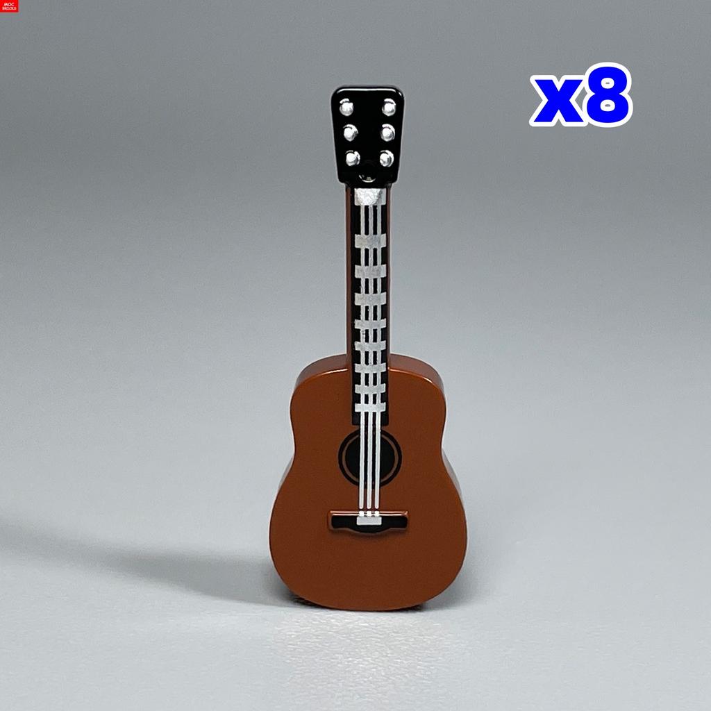 Non-Toxic Moc Bricks Suona Horn Music Score Singer Saxophone Bass Figure Musical Instruments Educatinal Building Blocks Kids Children Toys