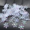2Packs Snowflakes Confetti 1.5cm Blue Glitter Plastic Winter Wedding Christmas Party Decoration Craft DIY Home Office Bar Hotel