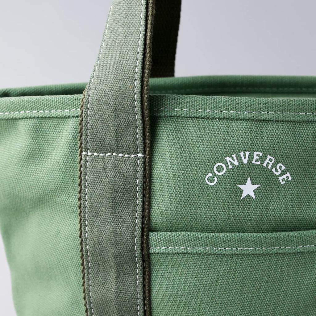 Converse Canvas Mini Tote Bag for Men and Women, TOKYO All Star Reissue (All Moss Green, Size Small)
