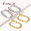 Trendy U Shape Earrings 18K Gold Plated Geometric Hoop Earring Piercing Earring For Women Jewelry Accessories Ladies Party Gifts