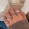 Korean S925 Hollow Heart Retro Ring for Women - Fashionable Index Finger Jewelry